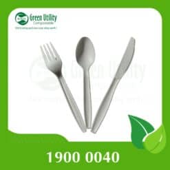 Disposable PLA Cutlery Set (Forks, Spoons, Knives)