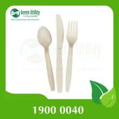 Disposable PLA Cutlery Set (Forks, Spoons, Knives)