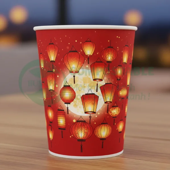 Tổng hợp mẫu ly giấy trung thu ấn tượng, đẹp lạ marketing 2025