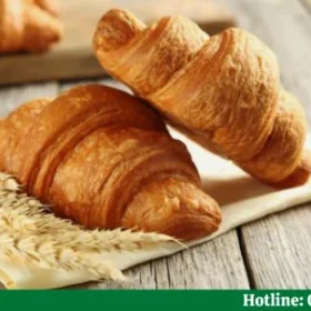 Làm croissant trứng muối bằng giấy nến nướng bánh đơn giản