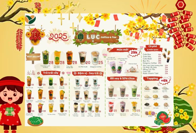 Menu Cafe Tết nổi bật hút khách và một số lưu ý cho chủ quán 