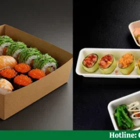 Mẫu hộp đựng sushi mang về cao cấp, giá tốt tại Hunufa Compostable