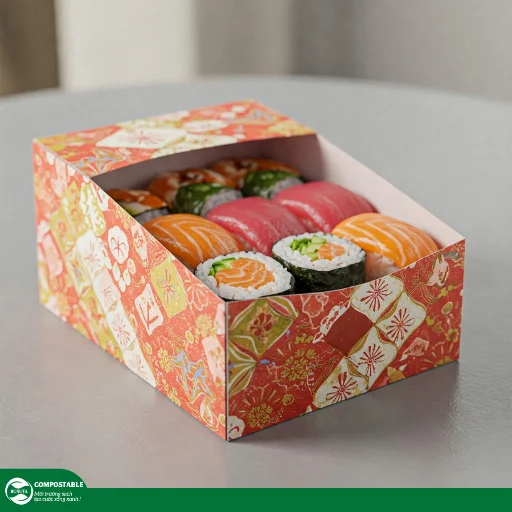 Hộp đựng sushi mang về đẹp, cao cấp, thu hút, giá xưởng cho nhà hàng