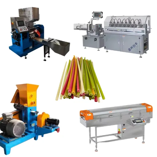 Dây chuyền sản xuất ống hút gạo tự động, ăn được, hiện đại, giá rẻ