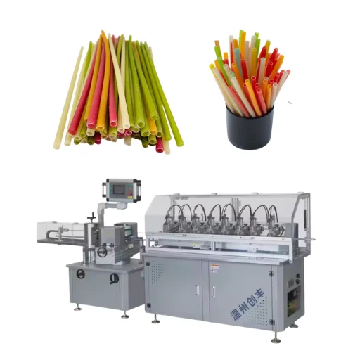 Dây chuyền sản xuất ống hút gạo tự động, ăn được, hiện đại, giá rẻ