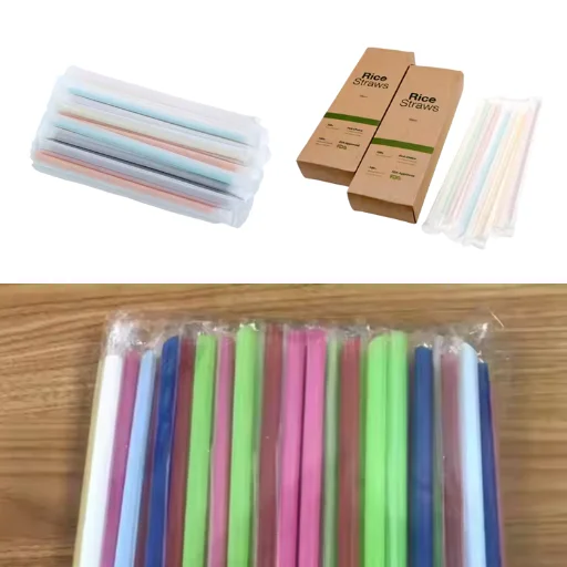 Dây chuyền sản xuất ống hút gạo tự động, ăn được, hiện đại, giá rẻ