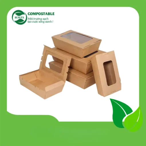 Hộp giấy kraft đựng bánh có sẵn, giá sỉ rẻ, nhiều loại