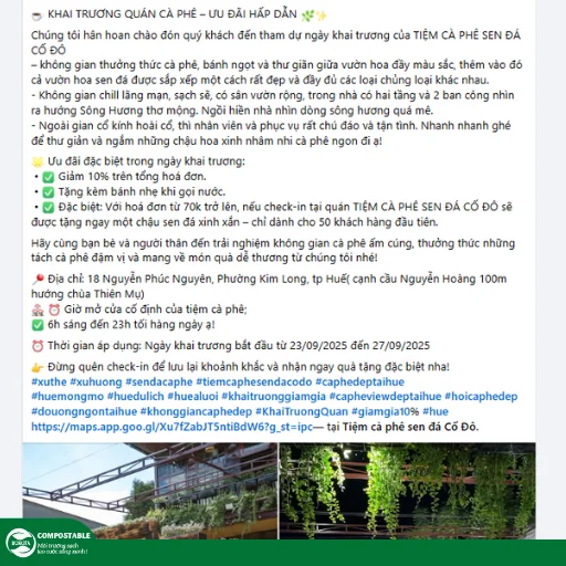 5 Mẫu bài viết khai trương quán cà phê facebook, website nổi bật, hút khách