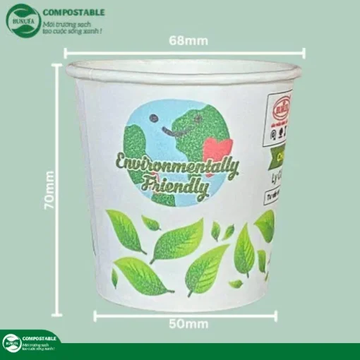 Ly giấy 6oz - 180ml, có in ấn, dùng 1 lần