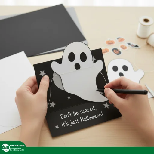 Hướng dẫn cách làm thiệp Halloween độc đáo, ma quái cực thú vị - Hunufa Compostable