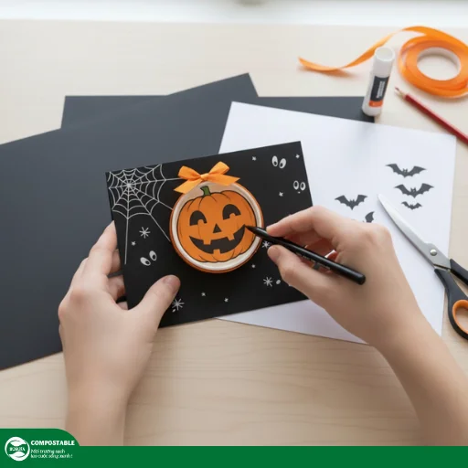 Hướng dẫn cách làm thiệp Halloween độc đáo, ma quái cực thú vị - Hunufa Compostable