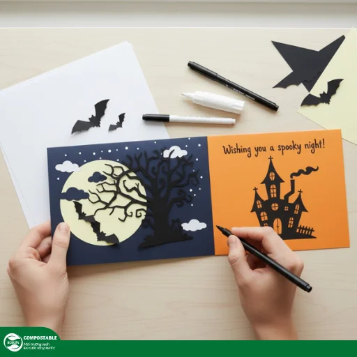 Hướng dẫn cách làm thiệp Halloween độc đáo, ma quái cực thú vị - Hunufa Compostable