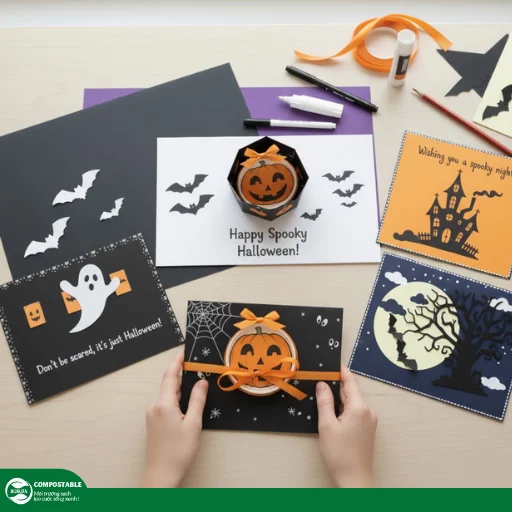 Hướng dẫn cách làm thiệp Halloween độc đáo, ma quái cực thú vị - Hunufa Compostable