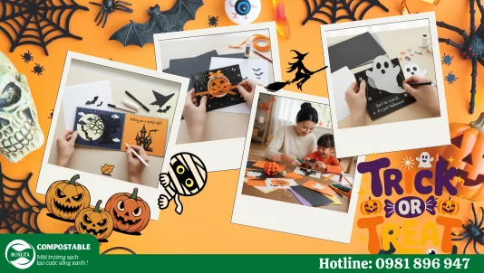 Hướng dẫn cách làm thiệp Halloween độc đáo, ma quái cực thú vị - Hunufa Compostable