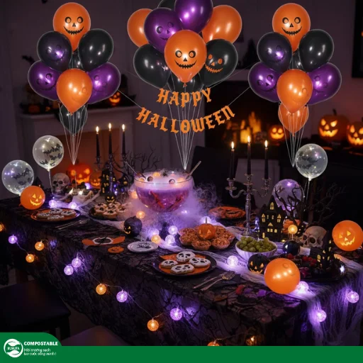 10+ cách trang trí bàn tiệc Halloween ma quái, ấn tượng 2025