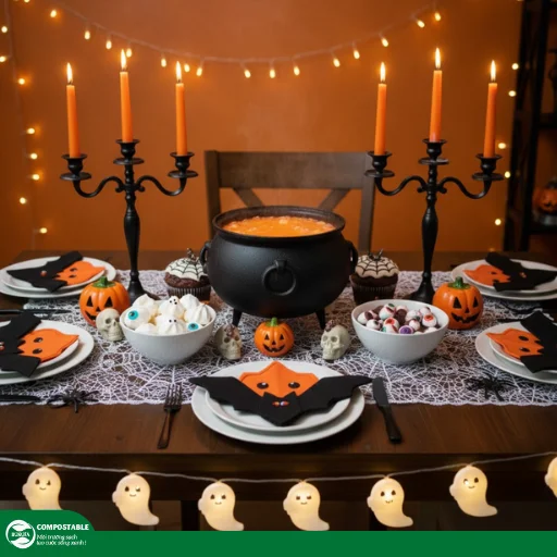 10+ cách trang trí bàn tiệc Halloween ma quái, ấn tượng 2025