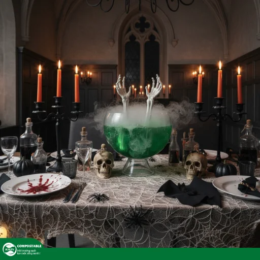 10+ cách trang trí bàn tiệc Halloween ma quái, ấn tượng 2025