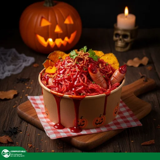 Ý tưởng menu Halloween sáng tạo, độc đáo cho quán F&B - Hunufa Compostable