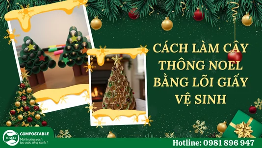 Cách làm cây thông Noel bằng lõi giấy vệ sinh đơn giản, độc đáo, thân thiện với môi trường