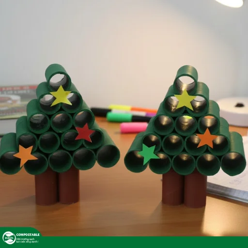 Cách làm cây thông Noel bằng lõi giấy vệ sinh đơn giản, độc đáo, thân thiện với môi trường