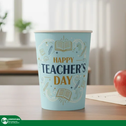 Các mẫu ly giấy tri ân 20/11 đẹp, ý nghĩa nhất tại Hunufa Compostable