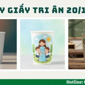 Các mẫu ly giấy tri ân 20/11 đẹp, ý nghĩa nhất tại Hunufa Compostable