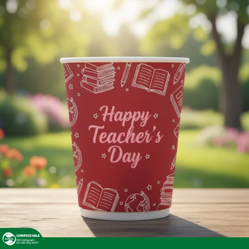 Các mẫu ly giấy tri ân 20/11 đẹp, ý nghĩa nhất tại Hunufa Compostable