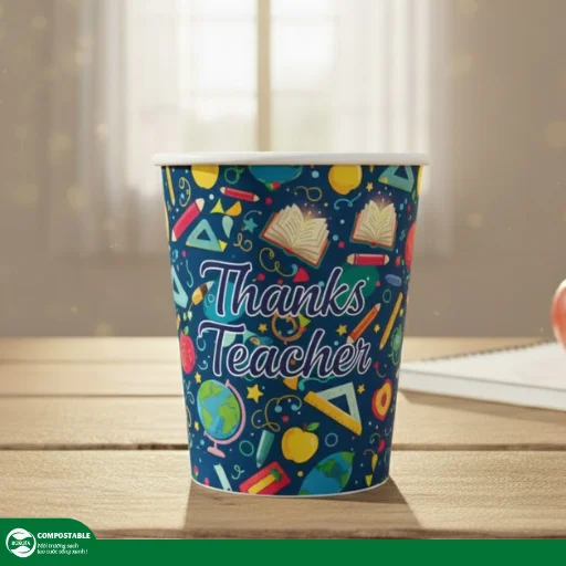 Các mẫu ly giấy tri ân 20/11 đẹp, ý nghĩa nhất tại Hunufa Compostable