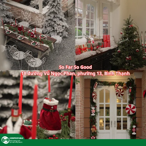 6 quán cafe trang trí Noel Sài Gòn check-in đẹp nhất 2025 - Hunufa Compostable