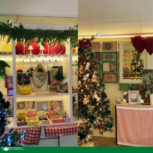 6 quán cafe trang trí Noel Sài Gòn check-in đẹp nhất 2025 - Hunufa Compostable