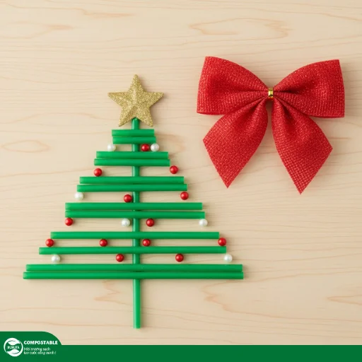Cách làm cây thông Noel bằng ống hút độc đáo, cực dễ làm