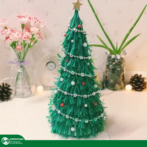 Cách làm cây thông Noel bằng ống hút độc đáo, cực dễ làm