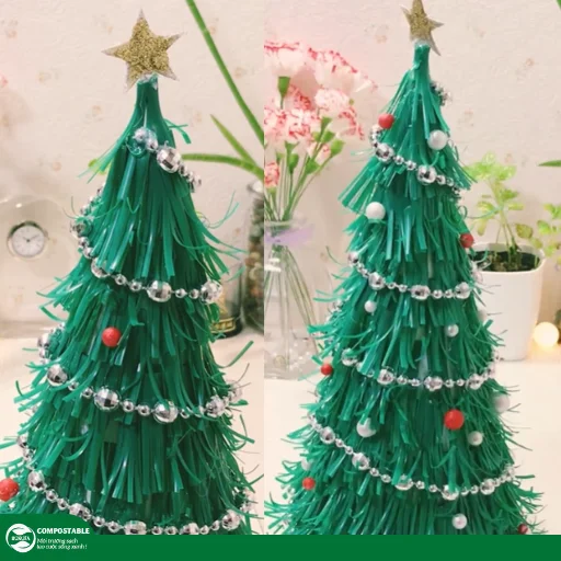 Cách làm cây thông Noel bằng ống hút độc đáo, cực dễ làm