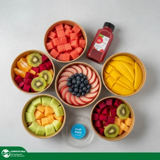 Hộp đựng trái cây gọt sẵn chất lượng, vệ sinh, giá tốt