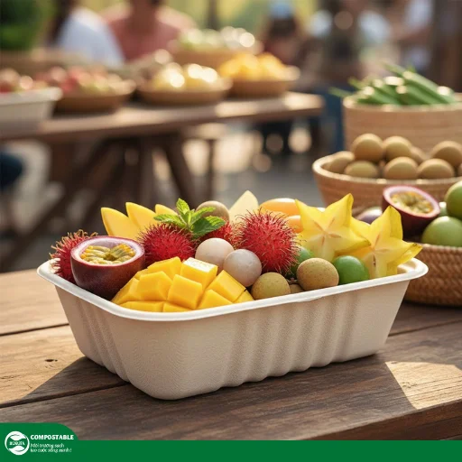 Hộp đựng trái cây gọt sẵn chất lượng, vệ sinh, giá tốt