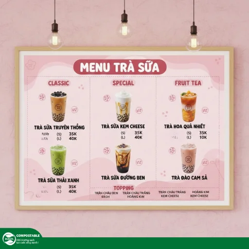 10+ Mẫu thiết kế menu quán trà sữa đẹp, hiện đại, dễ gây ấn tượng